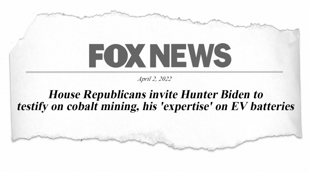 Icymi Comer Joins Fox News Invites Hunter Biden To Testify And Share His “expertise” On