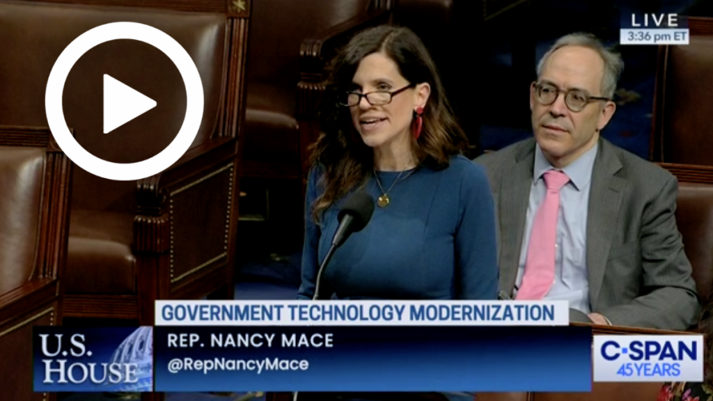 Mace Celebrates Approval of the Modernizing Government Technology Reform Act